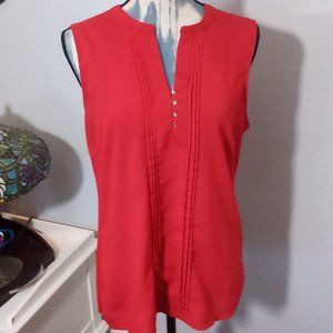 Lightweight red sleeveless top